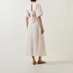 Best Maddie Puff-Sleeve Flared Dress Women Dresses