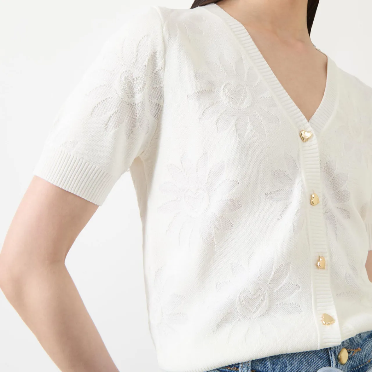 Sale Maddy Floral Jacquard Cardigan Women Sweaters & Cardigans