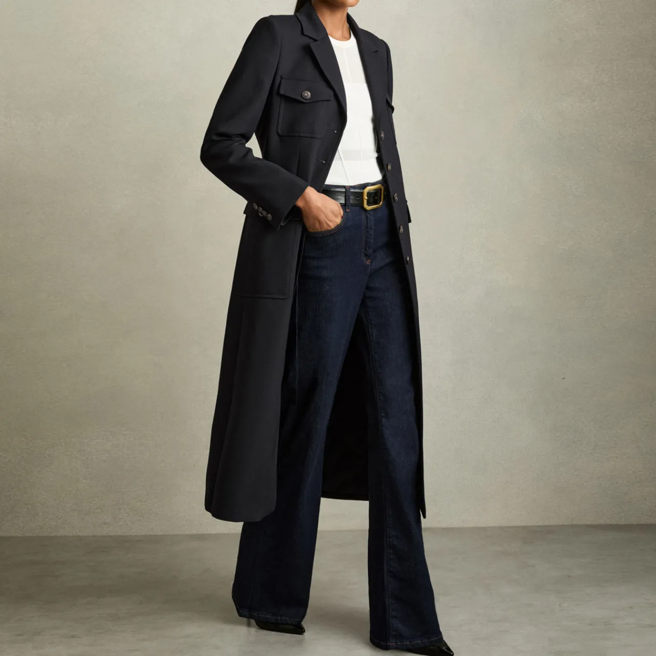 Discount Madison Single-Breasted Structured Coat Women Coats & Jackets