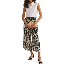 New Malaya Printed Culotte Trousers Women Trousers & Shorts