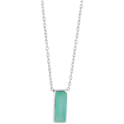 Hot Manhattan Aqua Chalcedony Pendant Necklace Women Necklaces