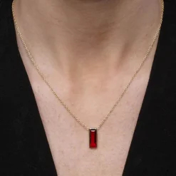 Outlet Manhattan Garnet Pendant Necklace Women Necklaces