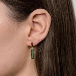Discount Manhattan Green Tourmaline Drop Earrings Women Earrings