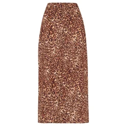 Clearance Marble Printed Front Slit Skirt Women Skirts
