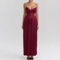 Hot Marcella Pleated Gown Women Dresses