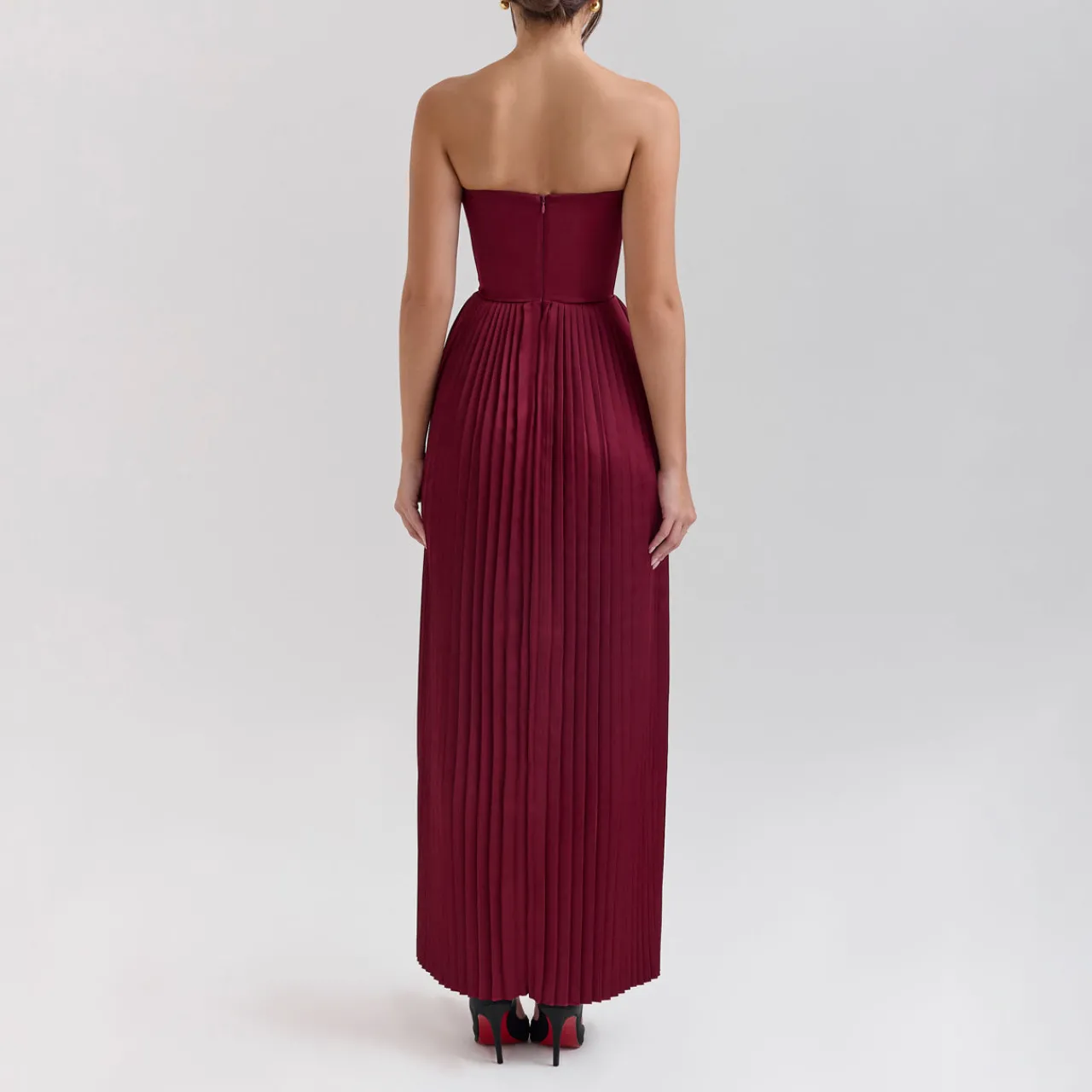 Hot Marcella Pleated Gown Women Dresses