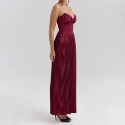 Hot Marcella Pleated Gown Women Dresses
