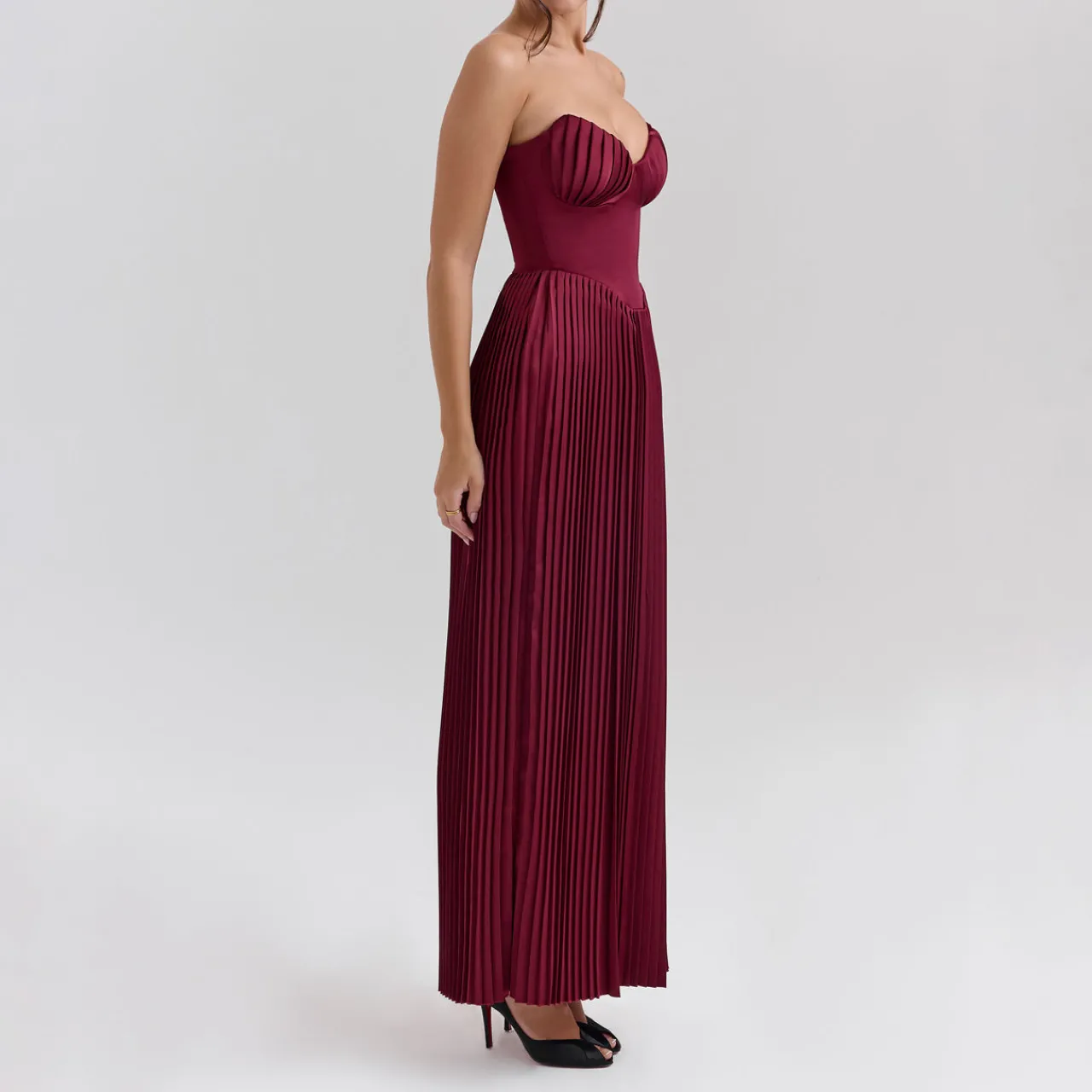 Hot Marcella Pleated Gown Women Dresses