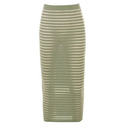 Sale Margo Velour Sheer Striped Skirt Women Skirts