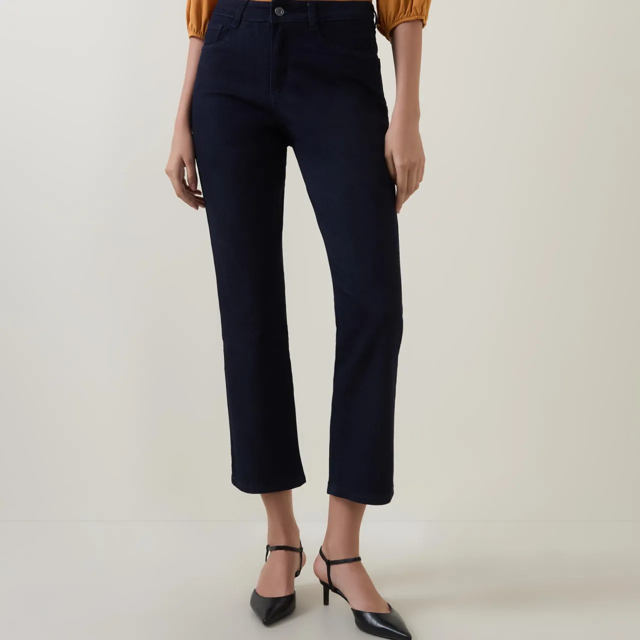 Hot Margot Cropped Straight Leg Jeans Women Denim