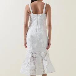 Hot Marico Floral Lace Fitted Dress Women Dresses|Occasion Dressing