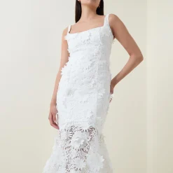 Hot Marico Floral Lace Fitted Dress Women Dresses|Occasion Dressing