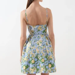 Clearance Marigold Floral Mini Dress Women Dresses