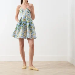 Clearance Marigold Floral Mini Dress Women Dresses