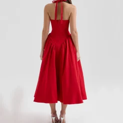 Clearance Marilyn Pleated Flared Dress Women Dresses