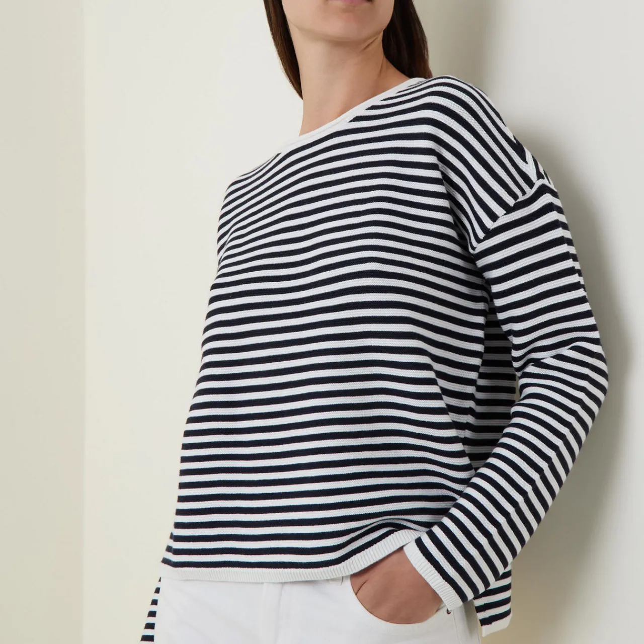 Hot Marine Striped Sweater Women Sweaters & Cardigans