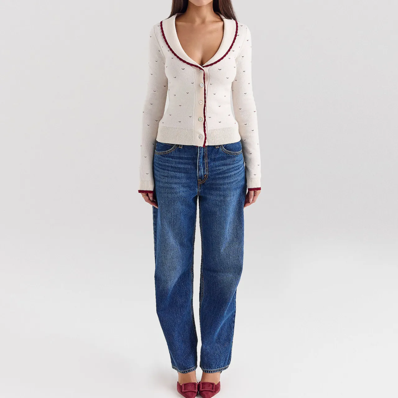 Clearance Marla Contrast Trimmed Cardigan Women Sweaters & Cardigans