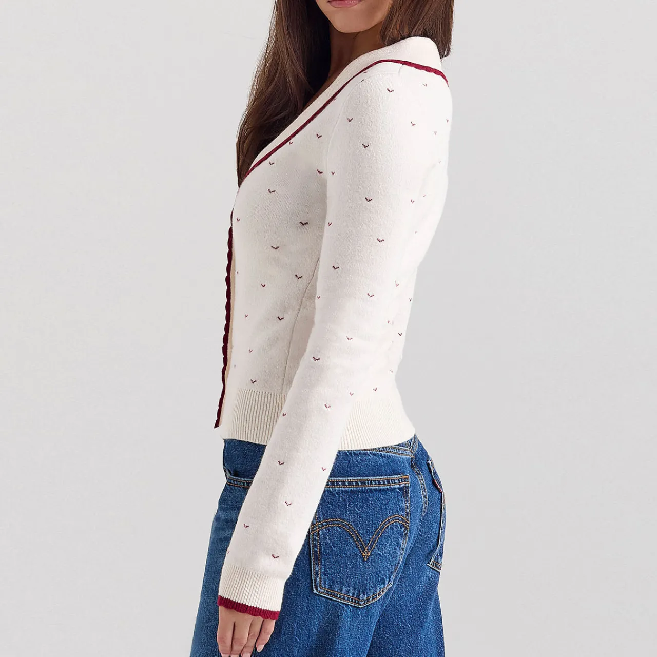 Clearance Marla Contrast Trimmed Cardigan Women Sweaters & Cardigans