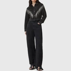Online Marlene Fringed Denim Jacket Women Coats & Jackets