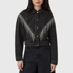 Online Marlene Fringed Denim Jacket Women Coats & Jackets