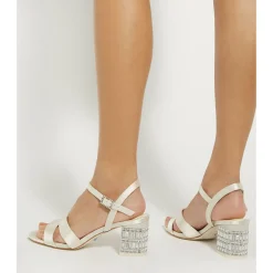Outlet Matrimony Jewel-Embellished Block Heels Women Heels