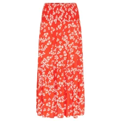 Maxi Floral Smocked Skirt Women Skirts