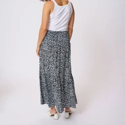 Best Maxi Printed Smocked Skirt Women Skirts