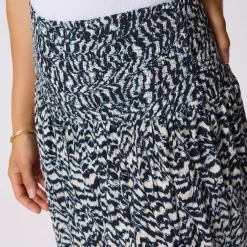 Best Maxi Printed Smocked Skirt Women Skirts