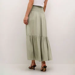 Maxi Tiered Smocked Skirt Women Skirts