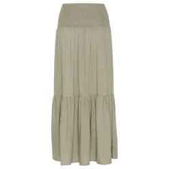 Maxi Tiered Smocked Skirt Women Skirts