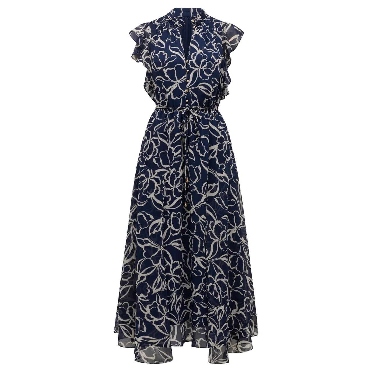 Best Maxwell Flutter Printed Dress Women Dresses