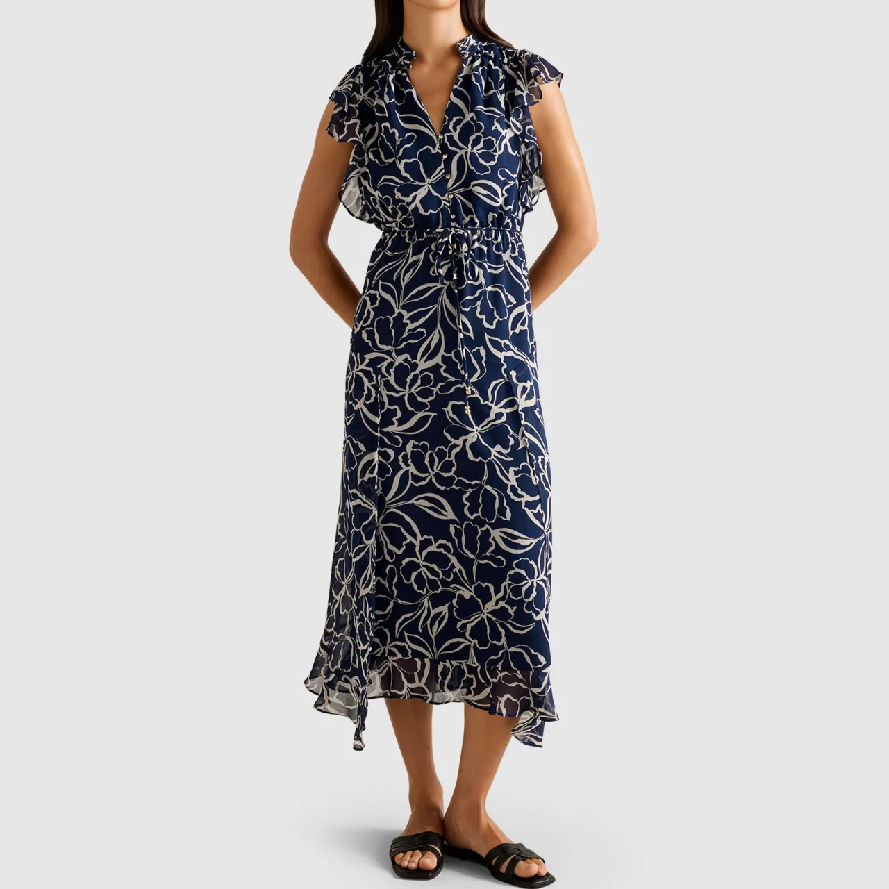Best Maxwell Flutter Printed Dress Women Dresses