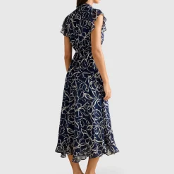 Best Maxwell Flutter Printed Dress Women Dresses