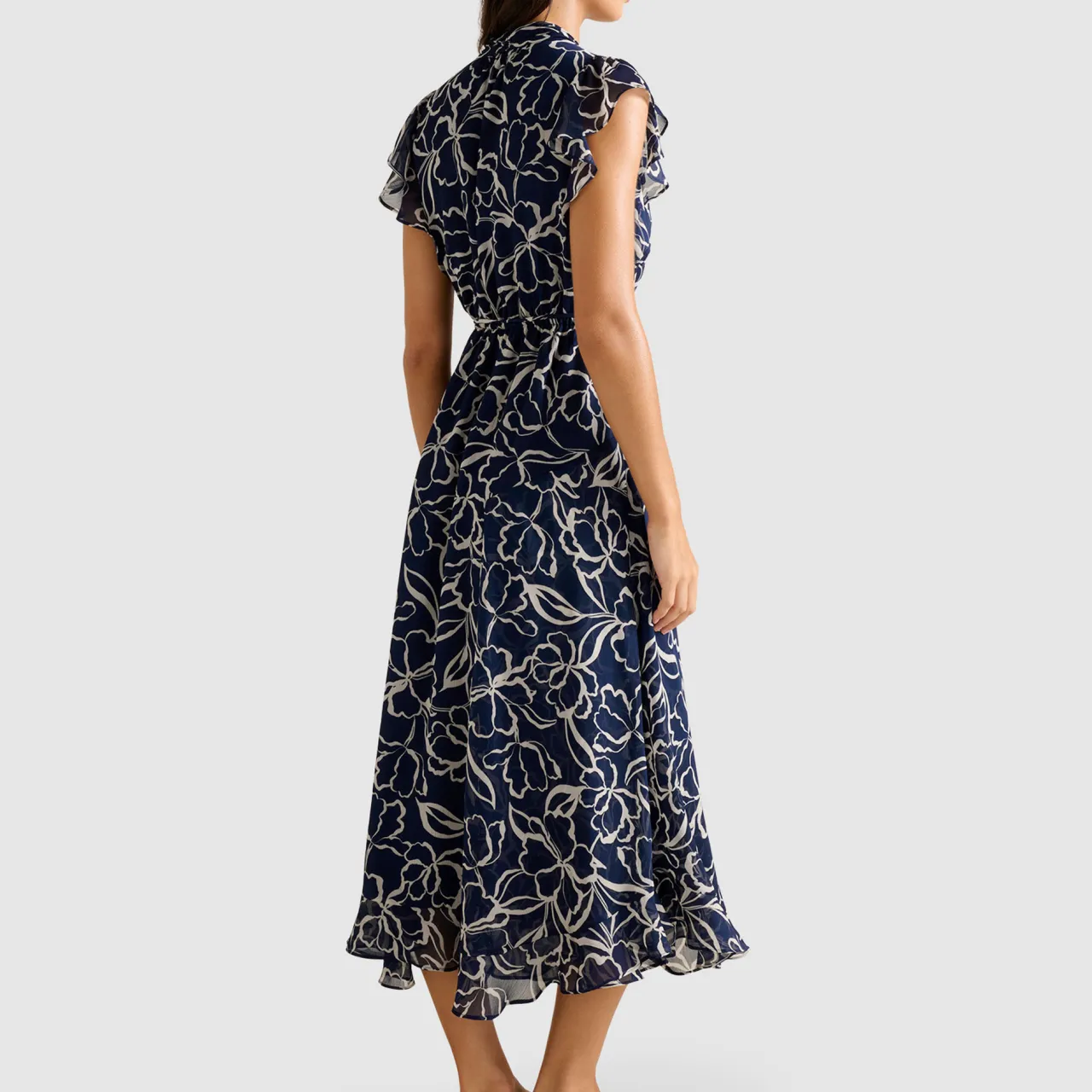 Best Maxwell Flutter Printed Dress Women Dresses