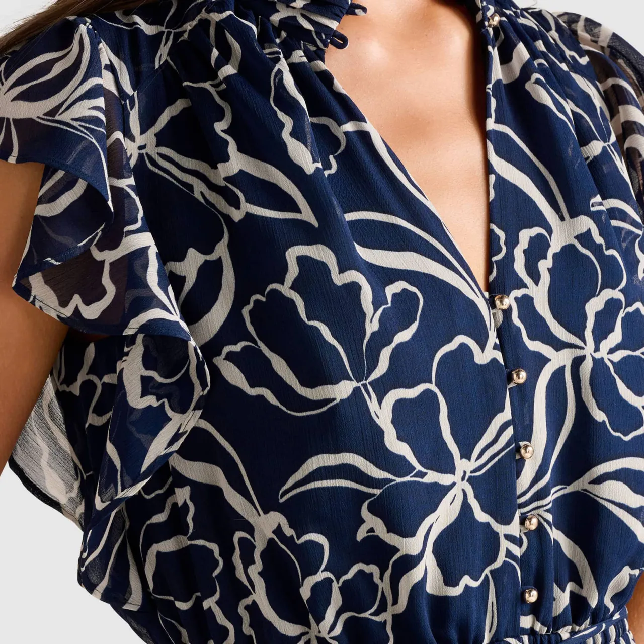 Best Maxwell Flutter Printed Dress Women Dresses