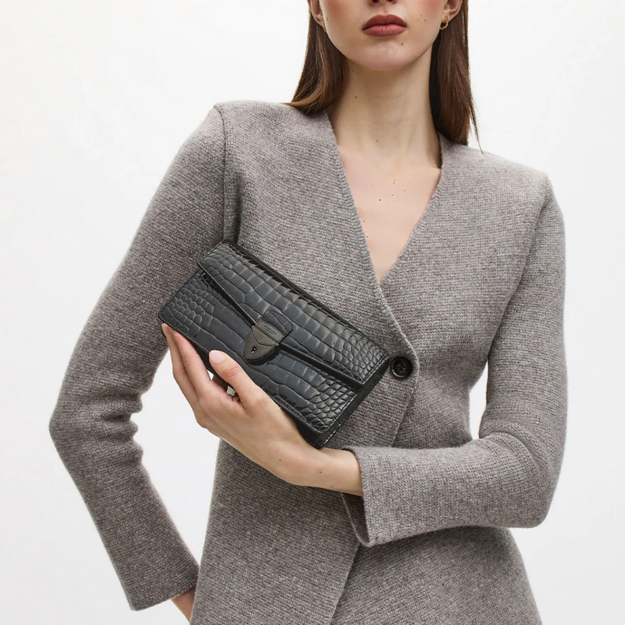 Online Mayfair® 2 Patent-Croc Clutch Bag Women Clutch Bags