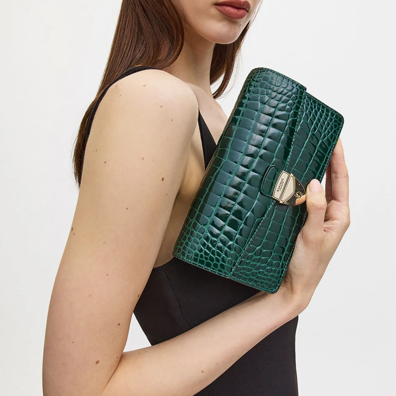 Online Mayfair® 2 Patent-Croc Clutch Bag Women Clutch Bags