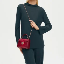 New Mayfair® Mini Croc-Embossed Top Handle Bag Women Crossbody Bags|Top Handle Bags