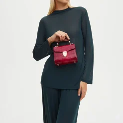 New Mayfair® Mini Croc-Embossed Top Handle Bag Women Crossbody Bags|Top Handle Bags
