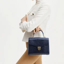 Clearance Mayfair® Patent-Croc Crossbody Bag Women Crossbody Bags|Top Handle Bags