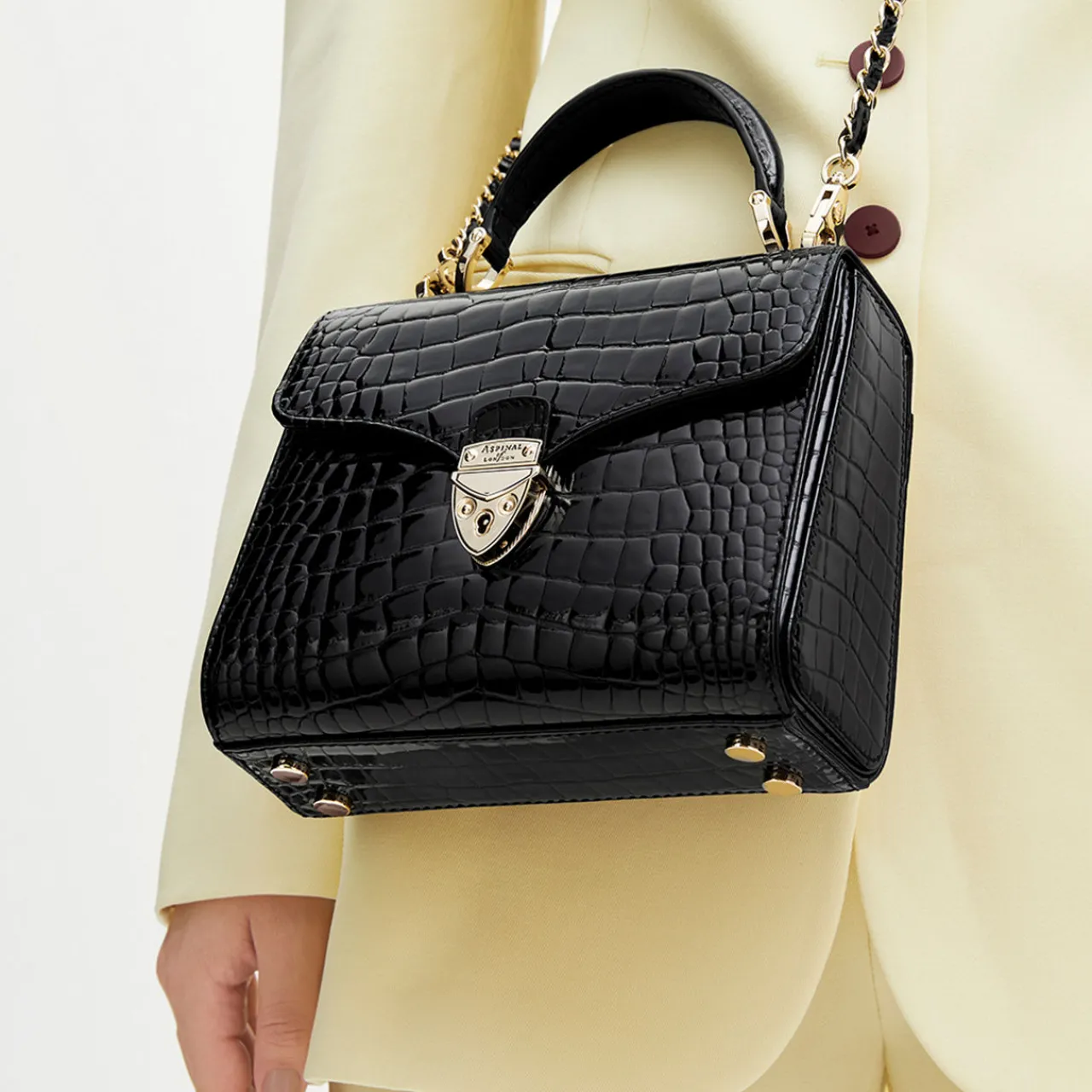 Sale Mayfair® Patent-Croc Midi Crossbody Bag Women Crossbody Bags|Top Handle Bags