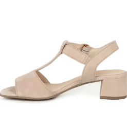 Outlet Mead Suede T-Bar Sandals Women Heels