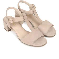 Outlet Mead Suede T-Bar Sandals Women Heels