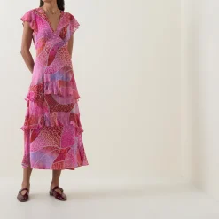 Meena Silk Ibiza Night Sunset Dress Women Dresses|Occasion Dressing