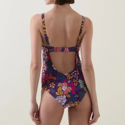 Best Melia Bloom Print One-Piece Swimsuit Women Swimwear & Beachwear