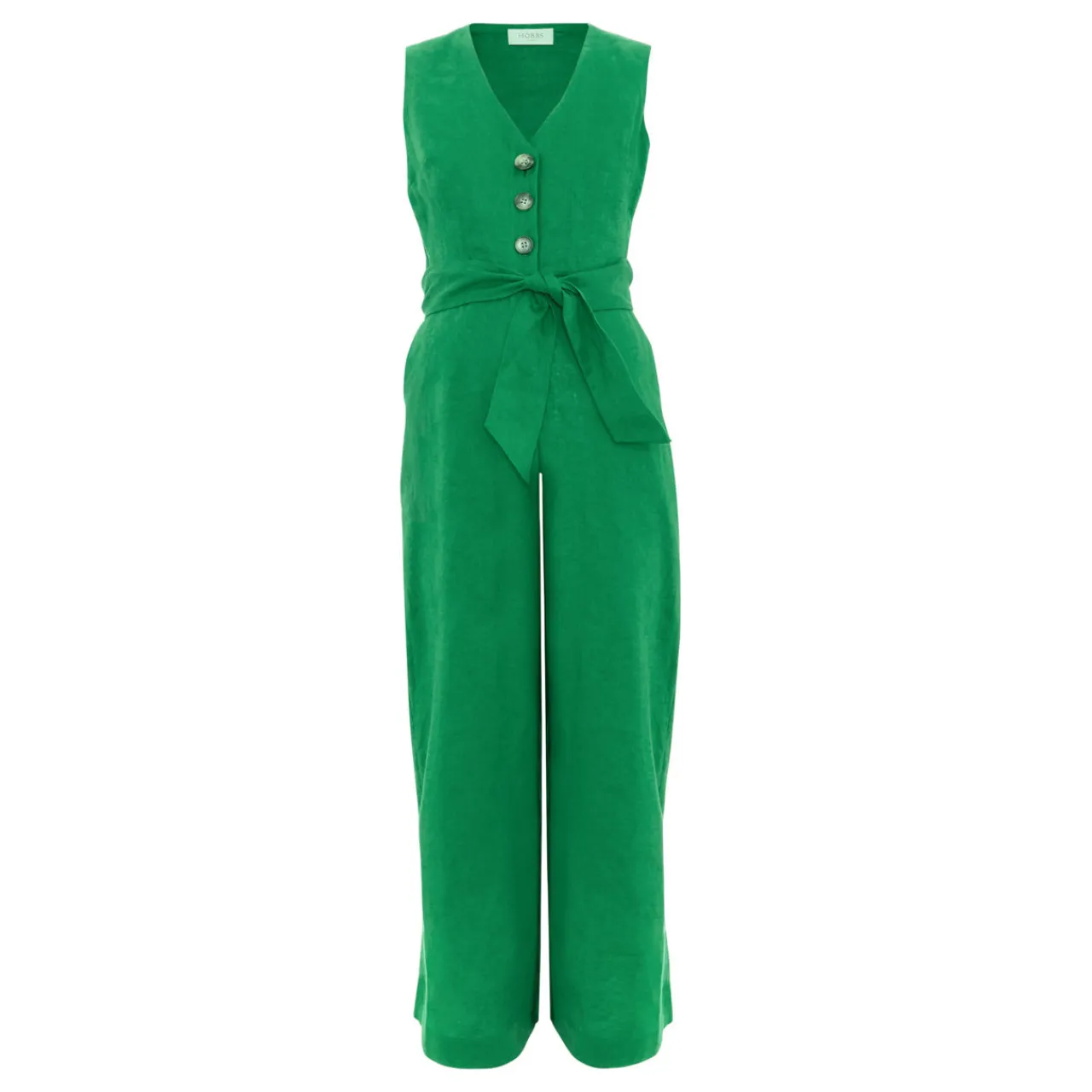 Clearance Melodie Belted Linen Jumpsuit Women Jumpsuits