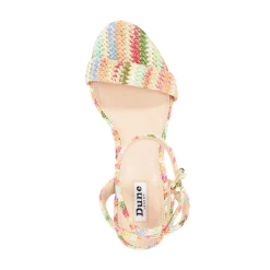 Memee Striped Block Heels Women Heels