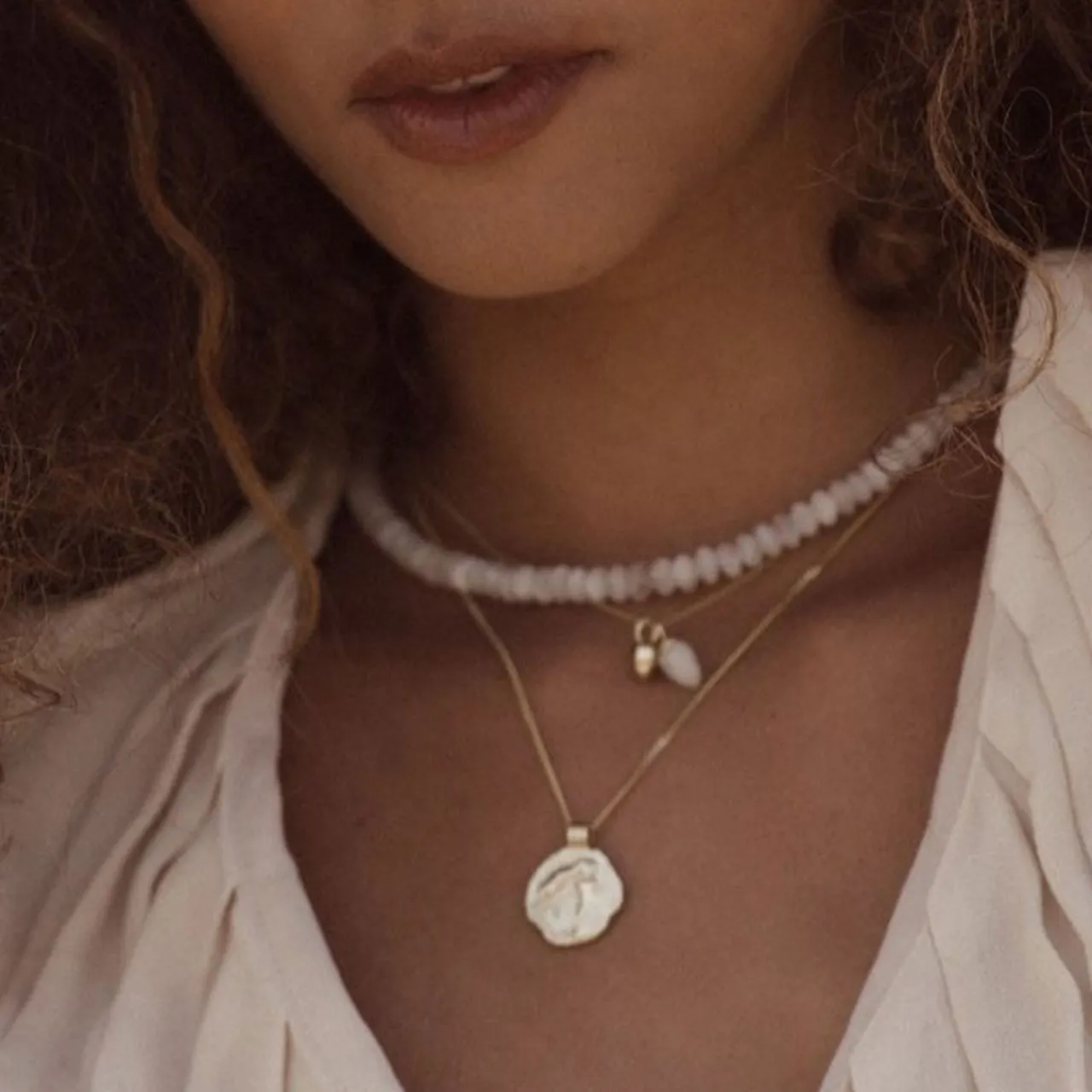 Merrow Medium Coin Pendant Necklace Women Necklaces