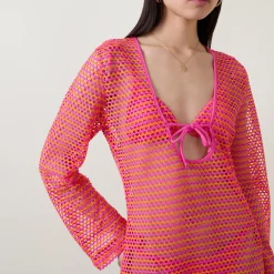 Clearance Mesh Effect Kaftan Women Swimwear & Beachwear