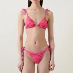 Best Mesh Effect Triangle Bikini Top Women Swimwear & Beachwear